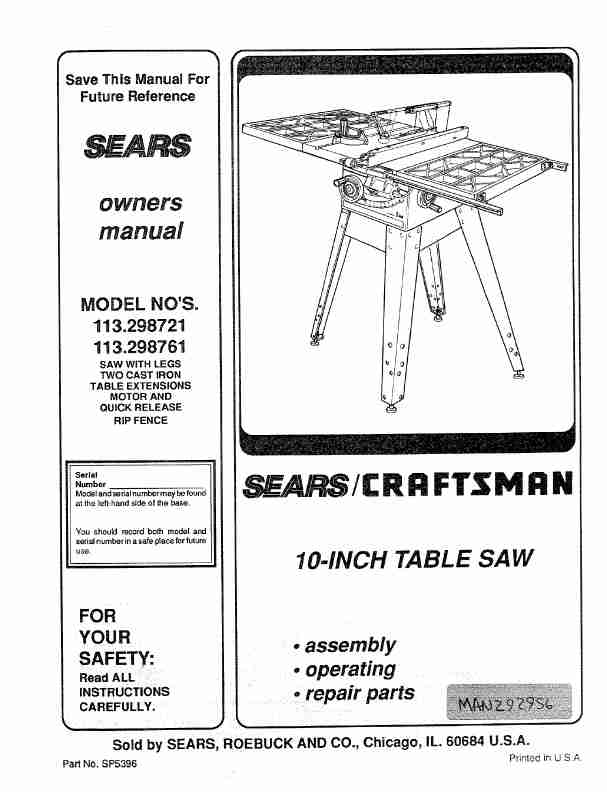 Craftsman Saw 113 298721, 113 298761-page_pdf